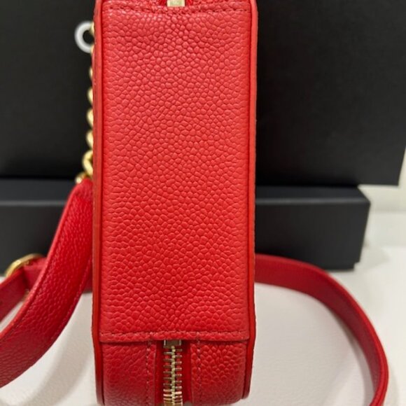 Chanel Red Quilted Caviar Leather Chic Affinity Belt Bag - Picture 6 of 16